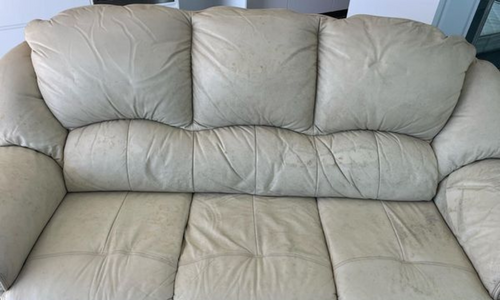 Leather Sofa Before